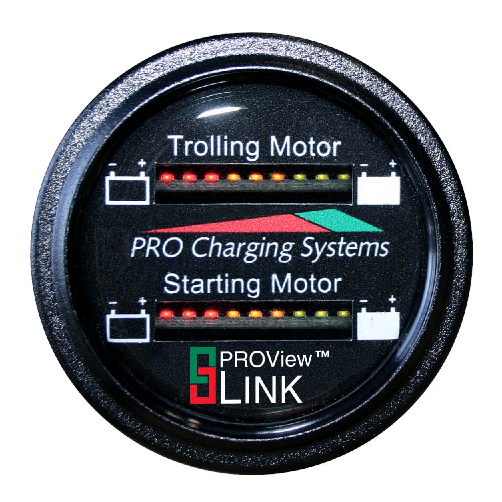 image for Dual Pro Battery Fuel Gauge – Marine Dual Read Battery Monitor – 12V/24V System – 15' Battery Cable