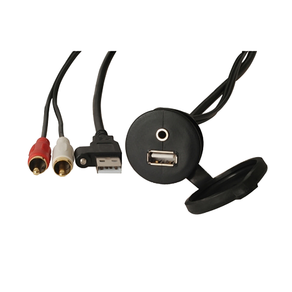 image for Fusion MS-CBUUSB3.5 Panel Mount USB & 3.5mm Headphone Jack
