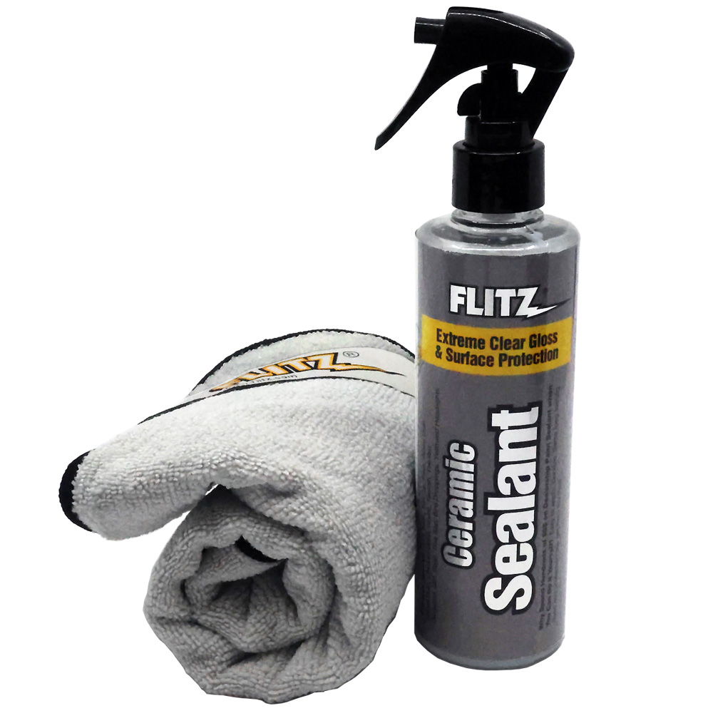 image for Flitz Ceramic Sealant Spray Bottle w/Microfiber Polishing Cloth – 236ml/8oz