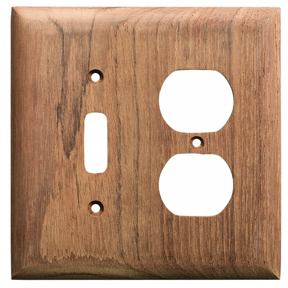 image for Whitecap Teak Toggle Switch/Duplex/Receptacle Cover Plate