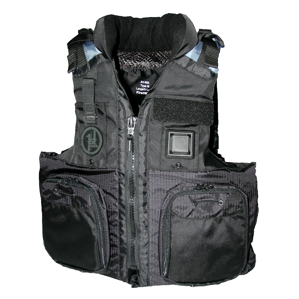 First Watch AV-800 Pro 4-Pocket Vest (USCG Type III) - Black - S/M - AV-800-BK-S/M
