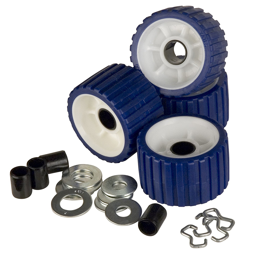 image for C.E. Smith Ribbed Roller Replacement Kit – 4-Pack – Blue