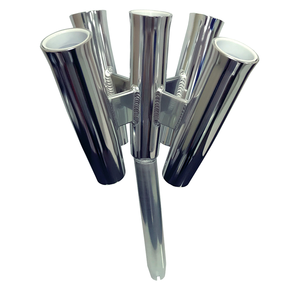 Tigress Five Rod Cluster – Bent Butt – Polished Aluminum