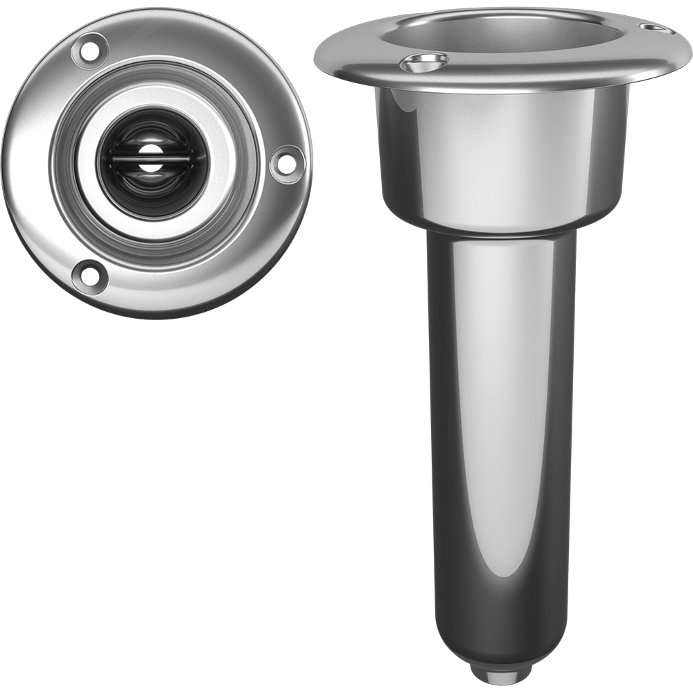Mate Series Stainless Steel 0 Degree Rod  Cup Holder - Drain - Round Top - C1000D