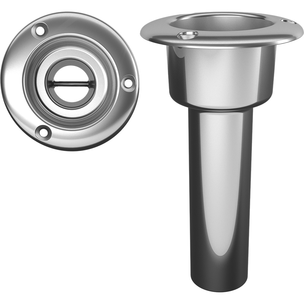 Mate Series Stainless Steel 0 Degree Rod  Cup Holder - Open - Round Top - C1000ND