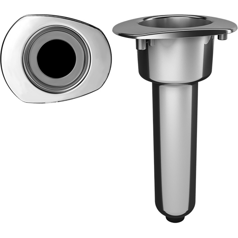 image for Mate Series Elite Screwless Stainless Steel 0° Rod & Cup Holder – Drain – Oval Top