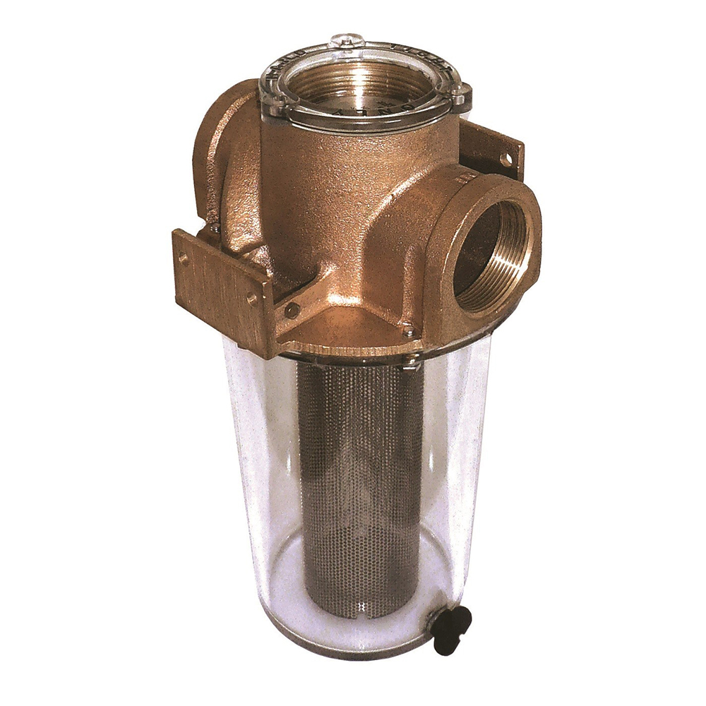 GROCO ARG-1500 Series 1-1/2 inch Raw Water Strainer with Stainless Steel Basket - ARG-1500-S