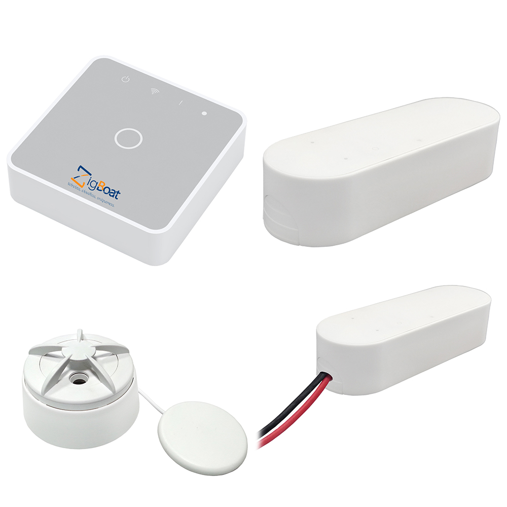 image for Glomex ZigBoat™ Starter Kit System – Gateway, Battery, Door/Porthold & Flood Sensor