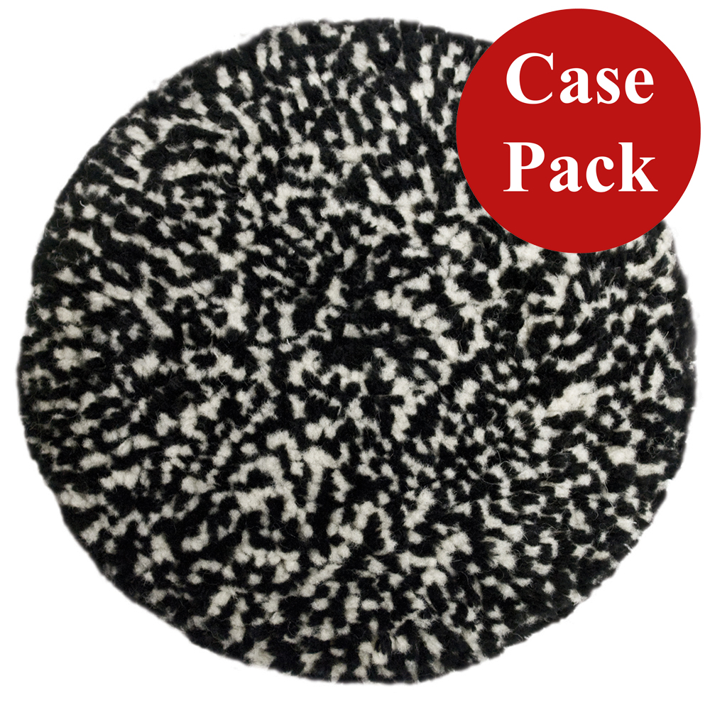 Presta Wool Compounding Pad - Black  White Heavy Cut - *Case of 12* - 890146CASE