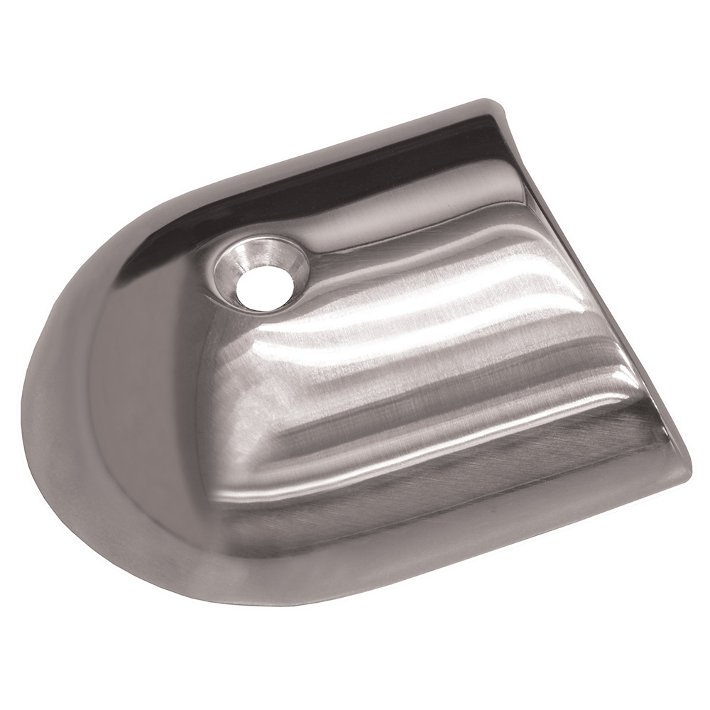 TACO Polished Stainless Steel 2-19/64&rsquo;&rsquo; Rub Rail End Cap CD-73281