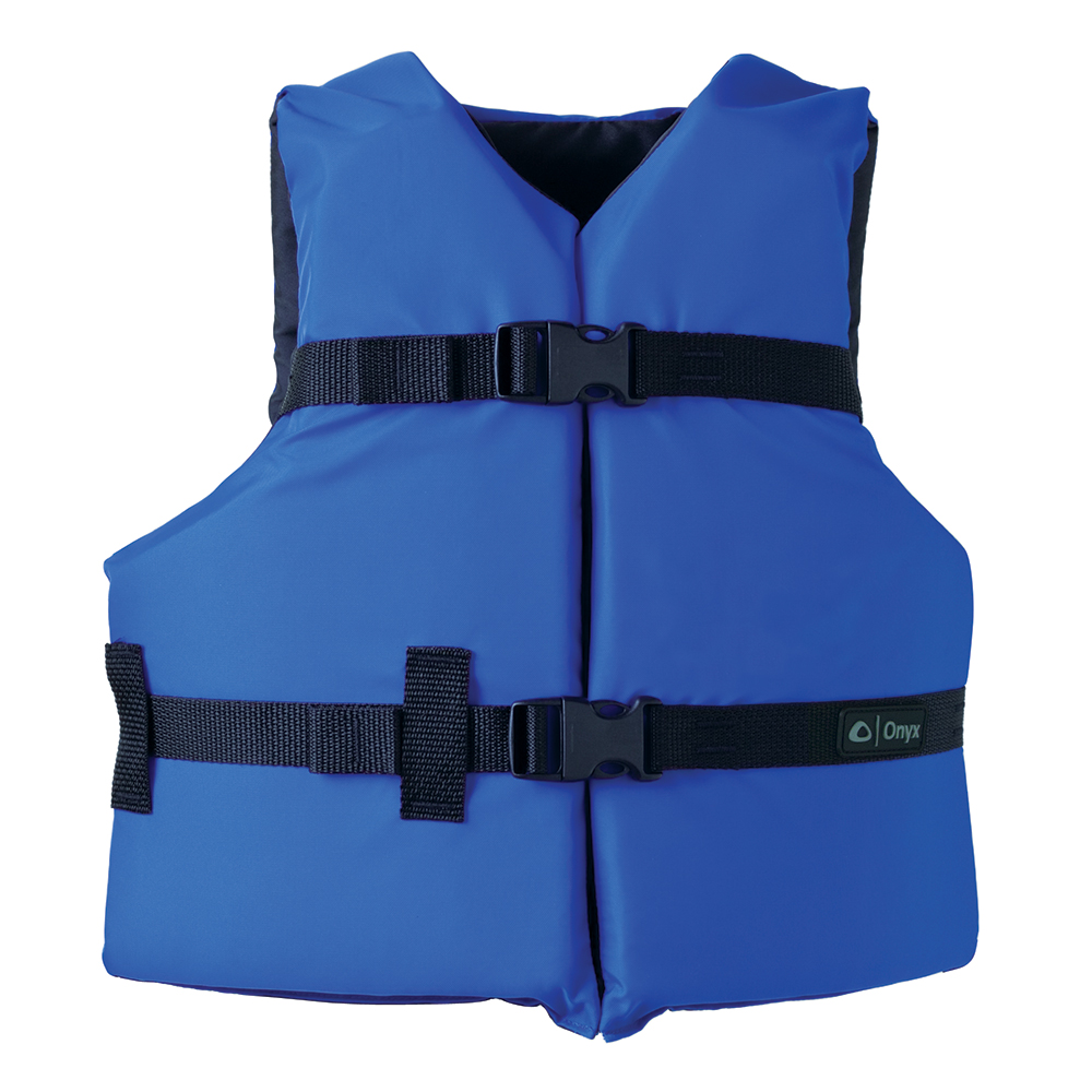 image for Onyx Nylon General Purpose Life Jacket – Youth 50-90lbs – Blue