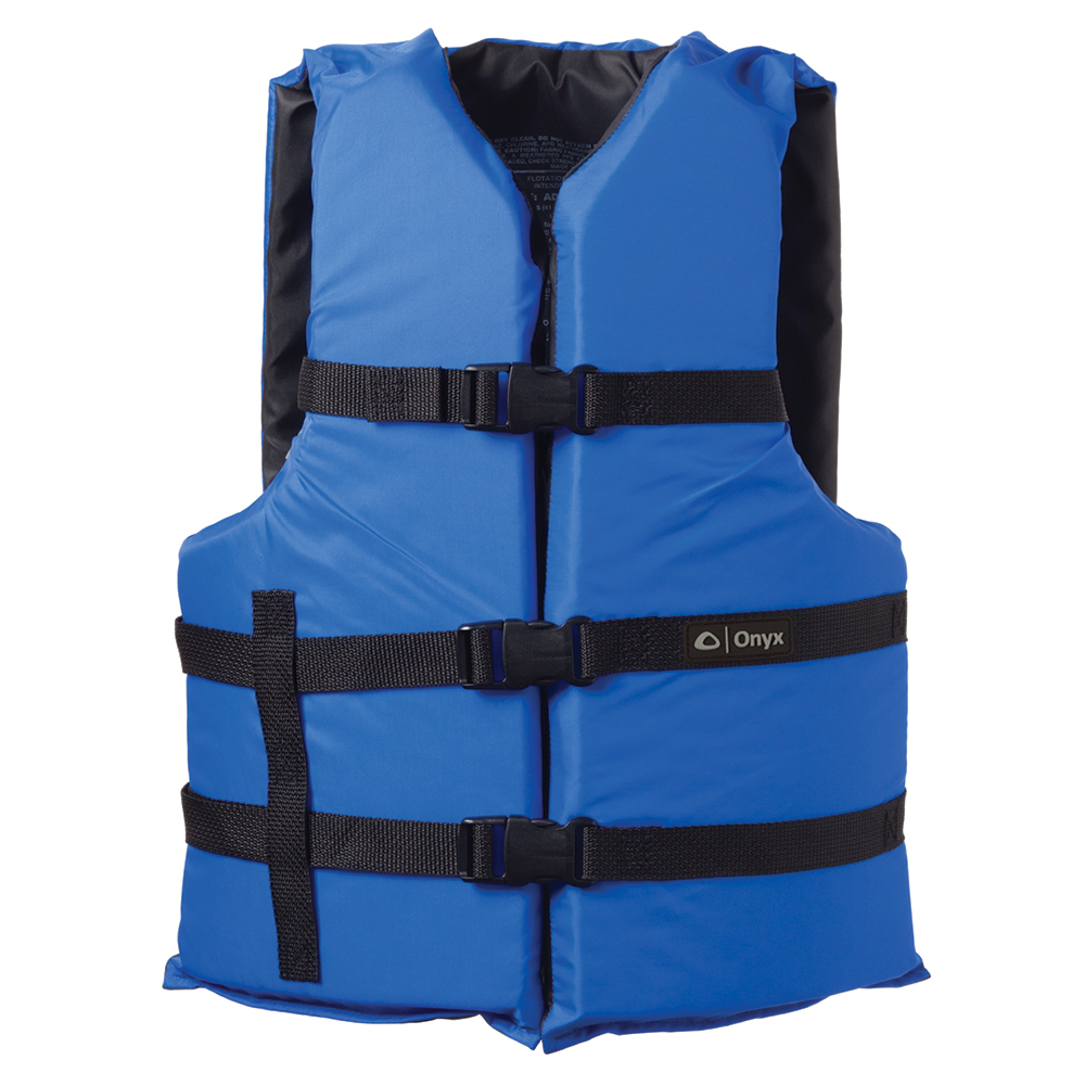 image for Onyx Nylon General Purpose Life Jacket – Adult Oversize – Blue
