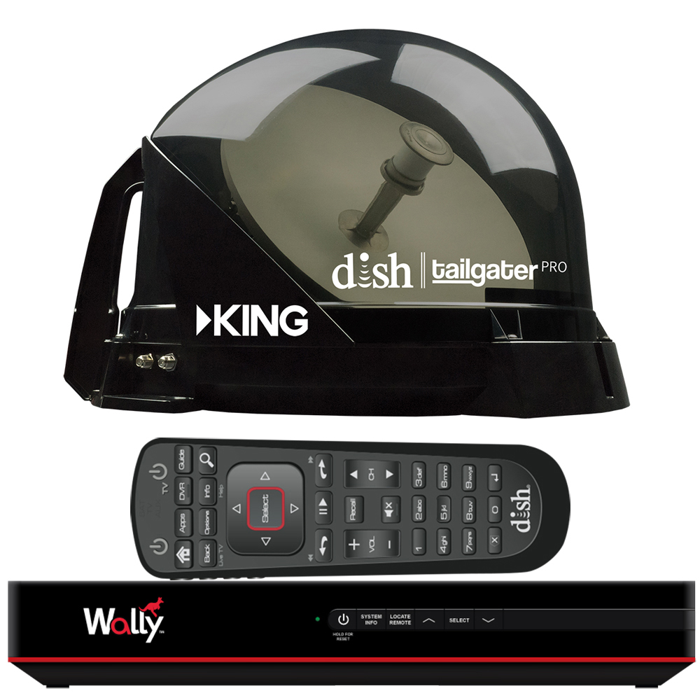 image for KING DISH® Tailgater® Pro Premium Satellite Portable TV Antenna w/DISH® Wally® HD Receiver