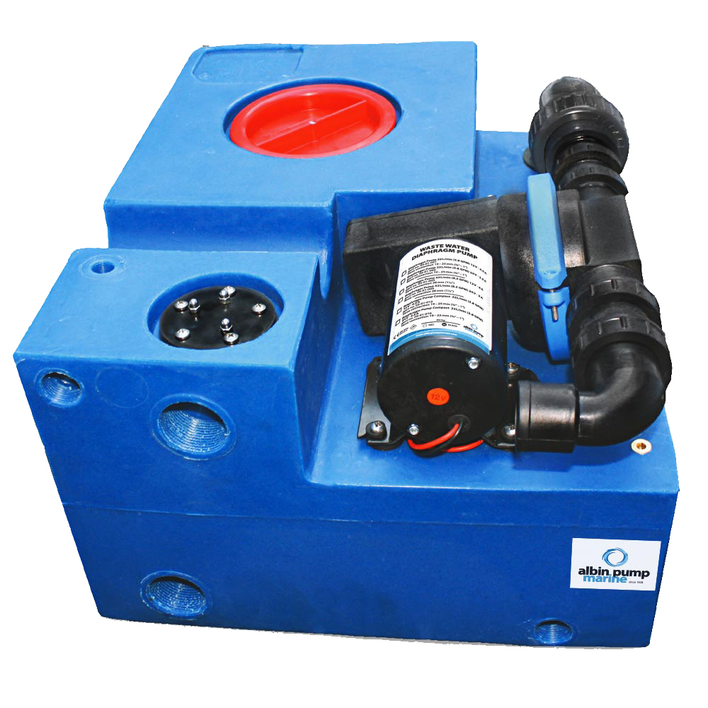 Albin Pump 12 Gallon (47L) Waste Water Tank CPL Diaphragm - 12V CD-73506