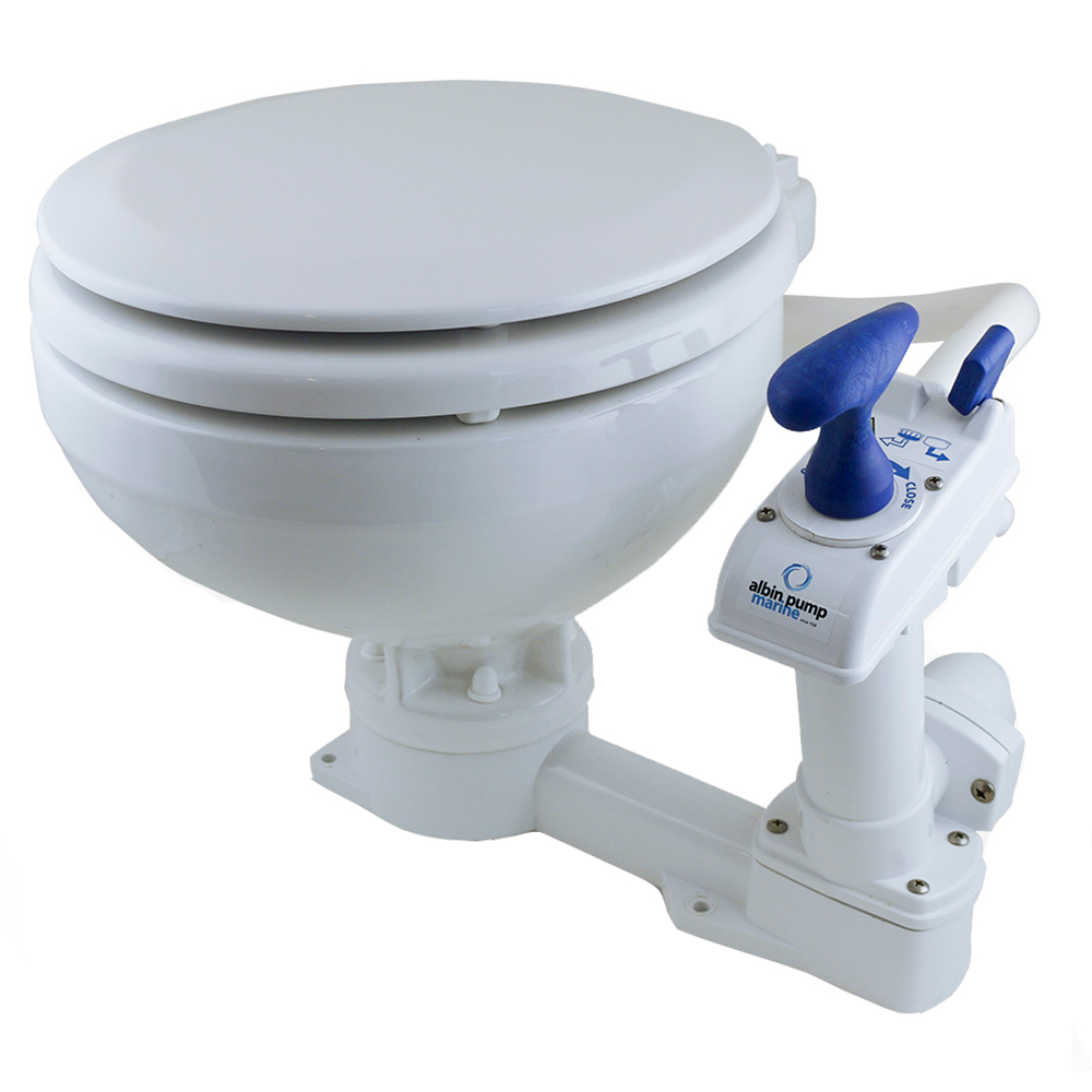image for Albin Pump Marine Toilet Manual Compact Low