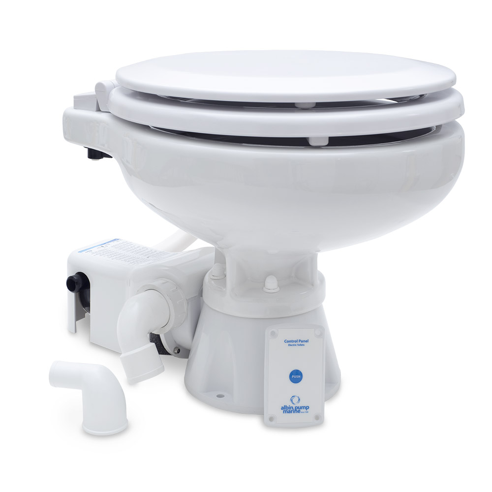 image for Albin Group Marine Toilet Standard Electric EVO Compact Low – 12V