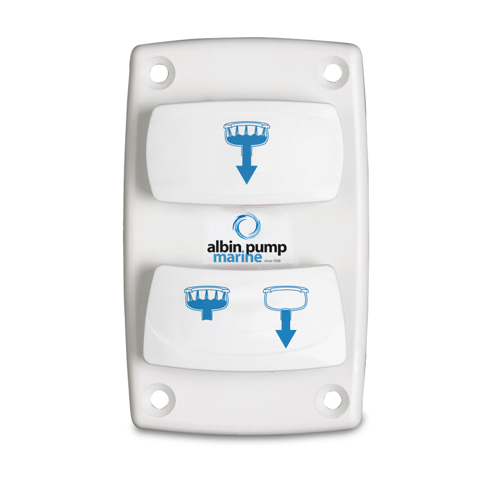 image for Albin Pump Marine Control Silent Electric Toilet Rocker Switch
