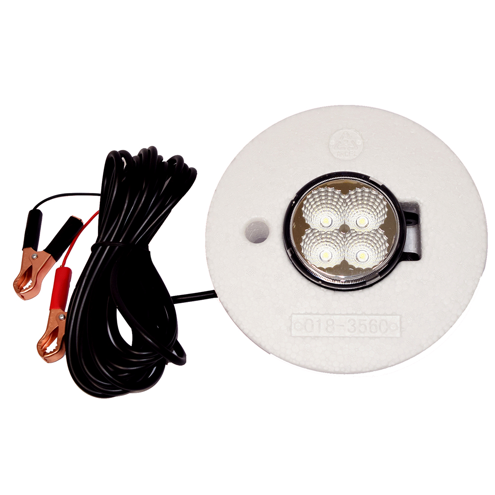 image for Hydro Glow FFL12 Floating Fish Light w/20' Cord – LED – 12W – 12V – White