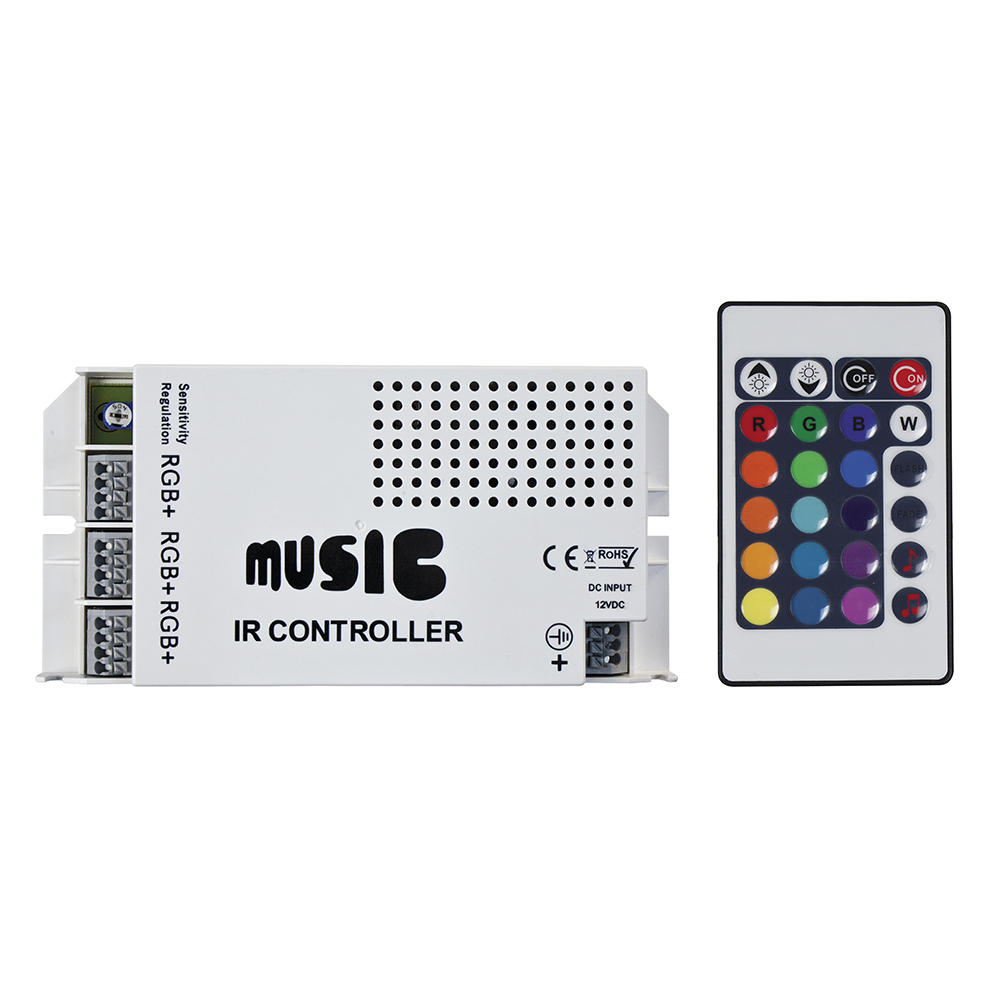 image for HEISE Sound Activated RGB Controller w/IR Remote