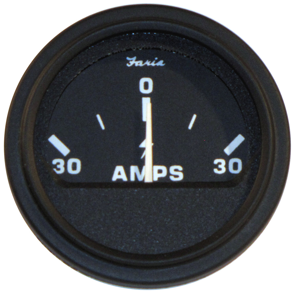 image for Faria 2″ Heavy-Duty Ammeter (30-0-30) – Black