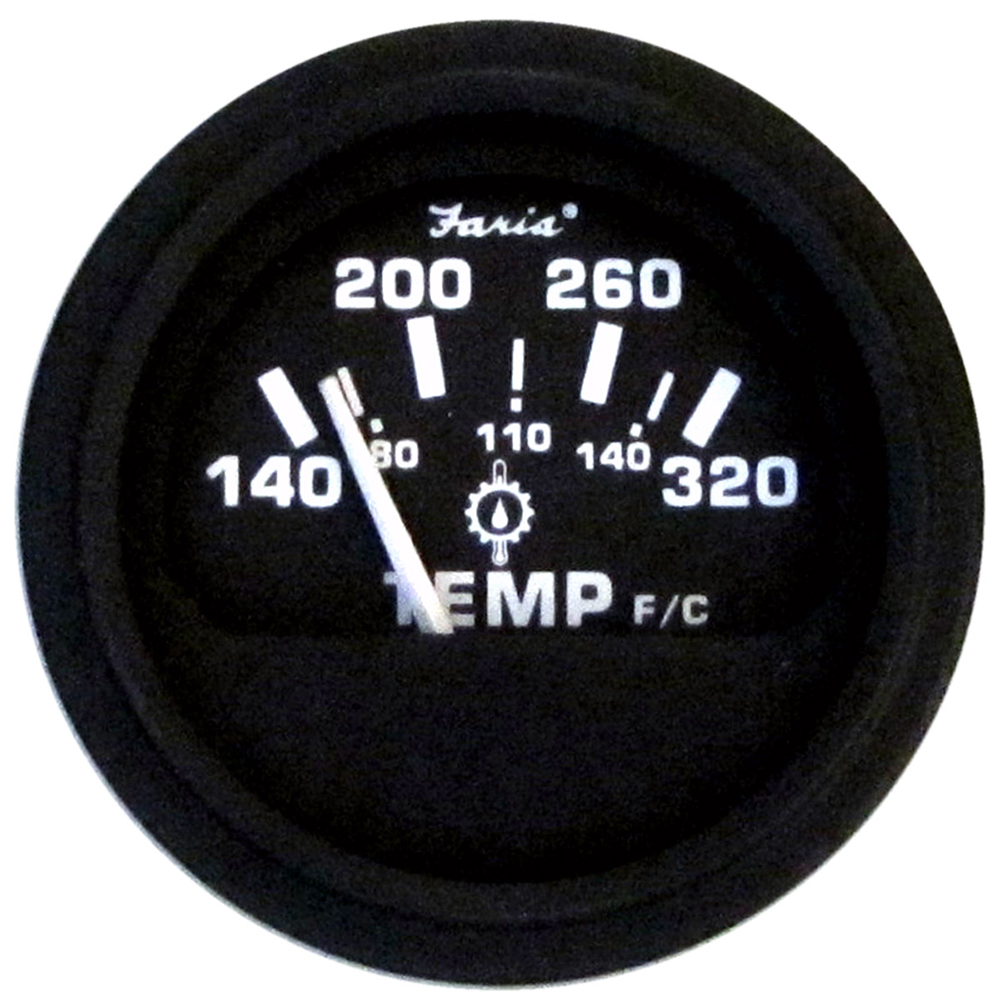 image for Faria 2″ Heavy-Duty Oil Temp Gauge (140° to 320° F/C)