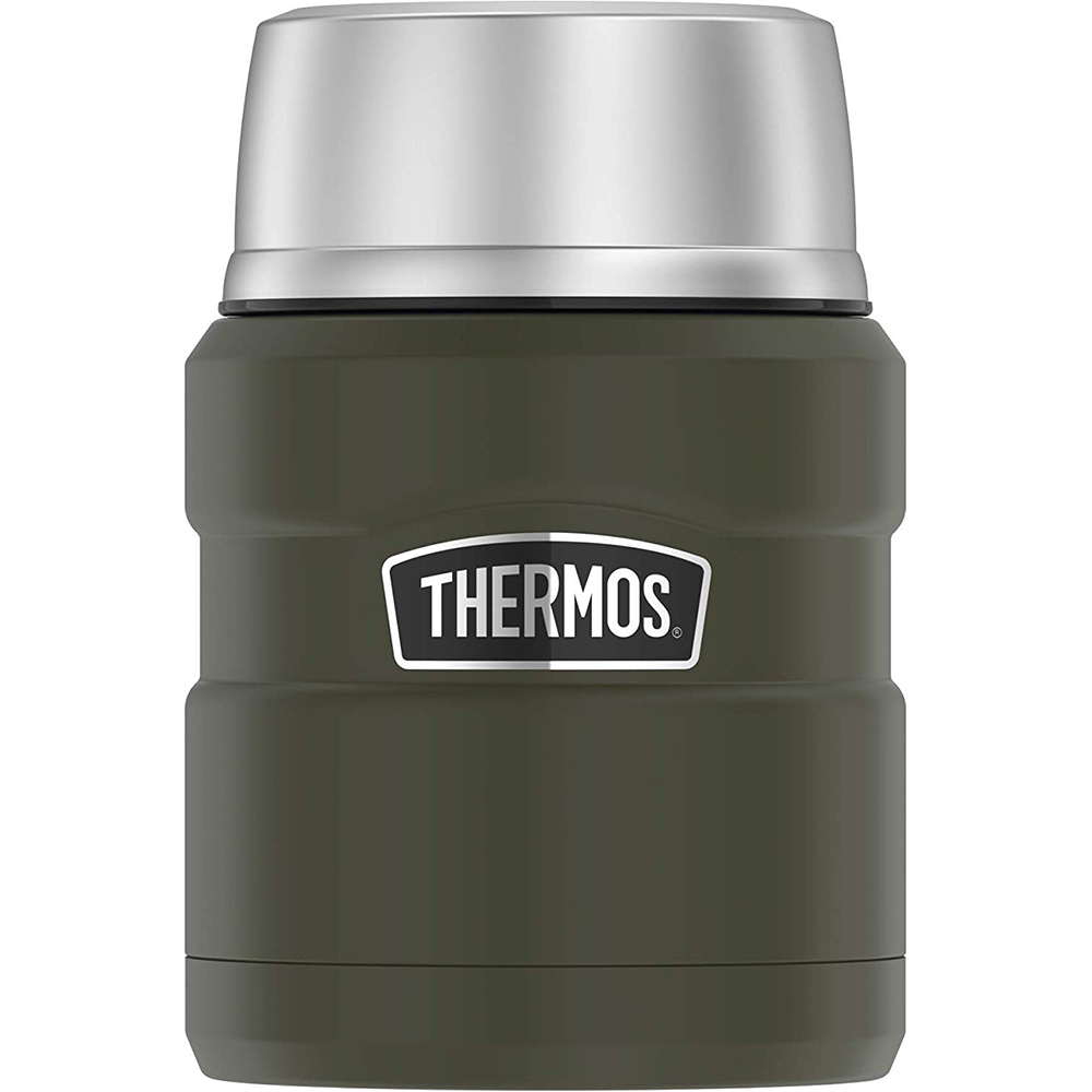 image for Thermos Stainless King™ Vacuum Insulated Stainless Steel Food Jar – 16oz – Matte Army Green