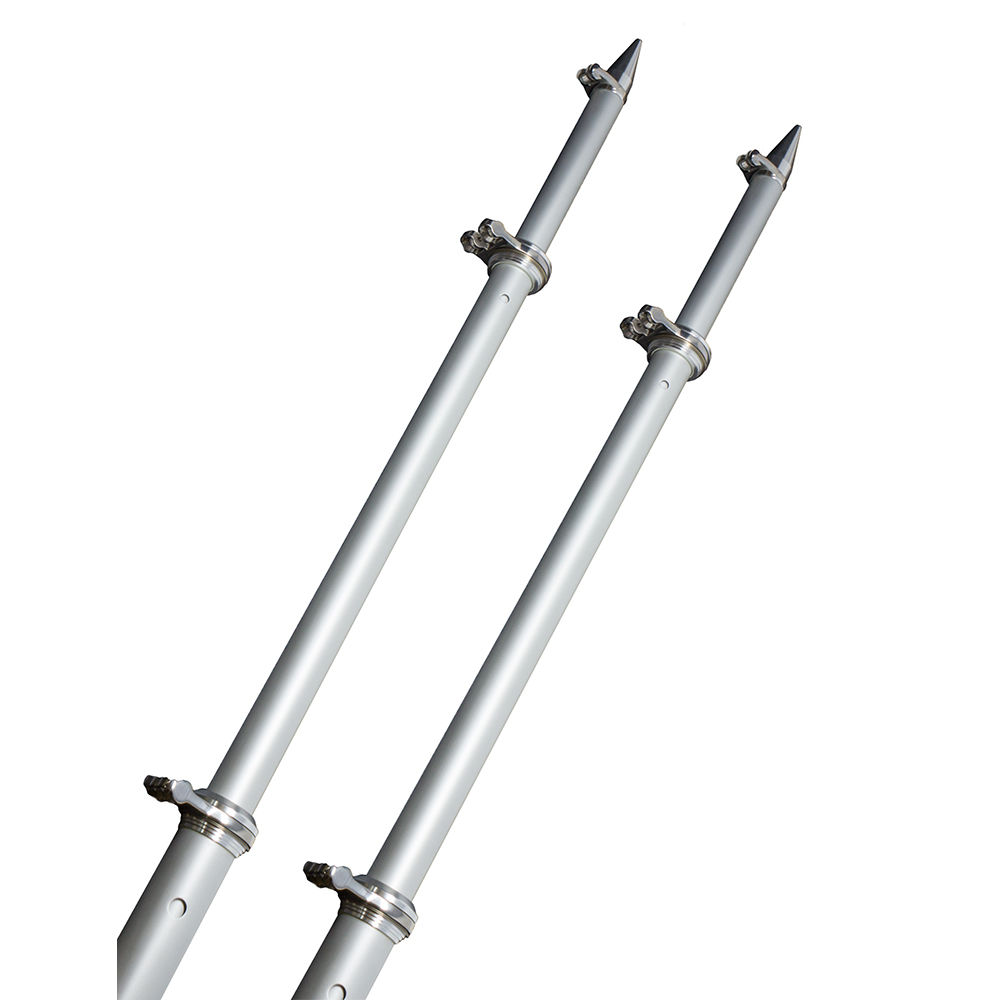 image for TACO 18' Deluxe Outrigger Poles w/Rollers – Silver/Silver