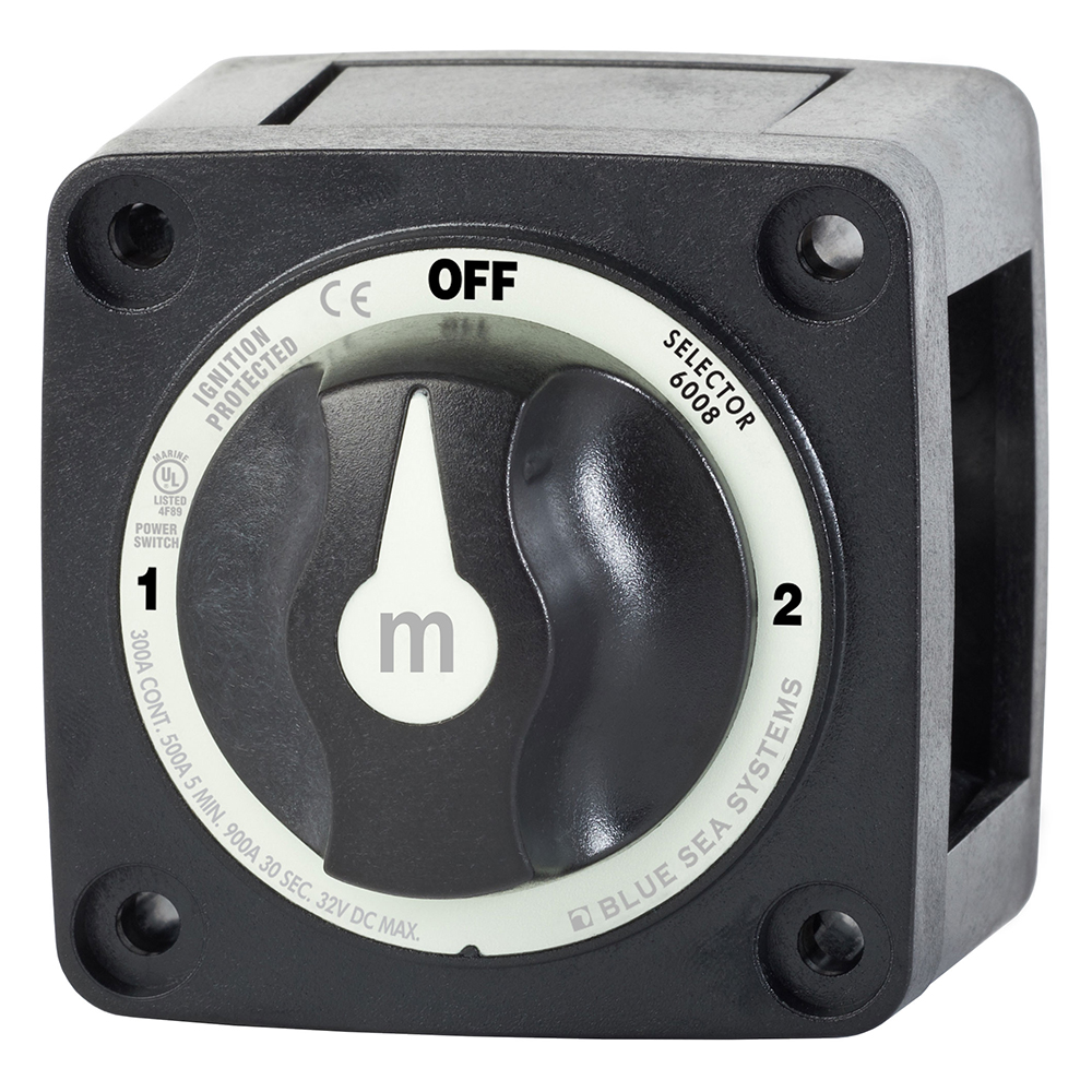 image for Blue Sea 6008200 m-Series Selector 3 Position Battery Switch – Black