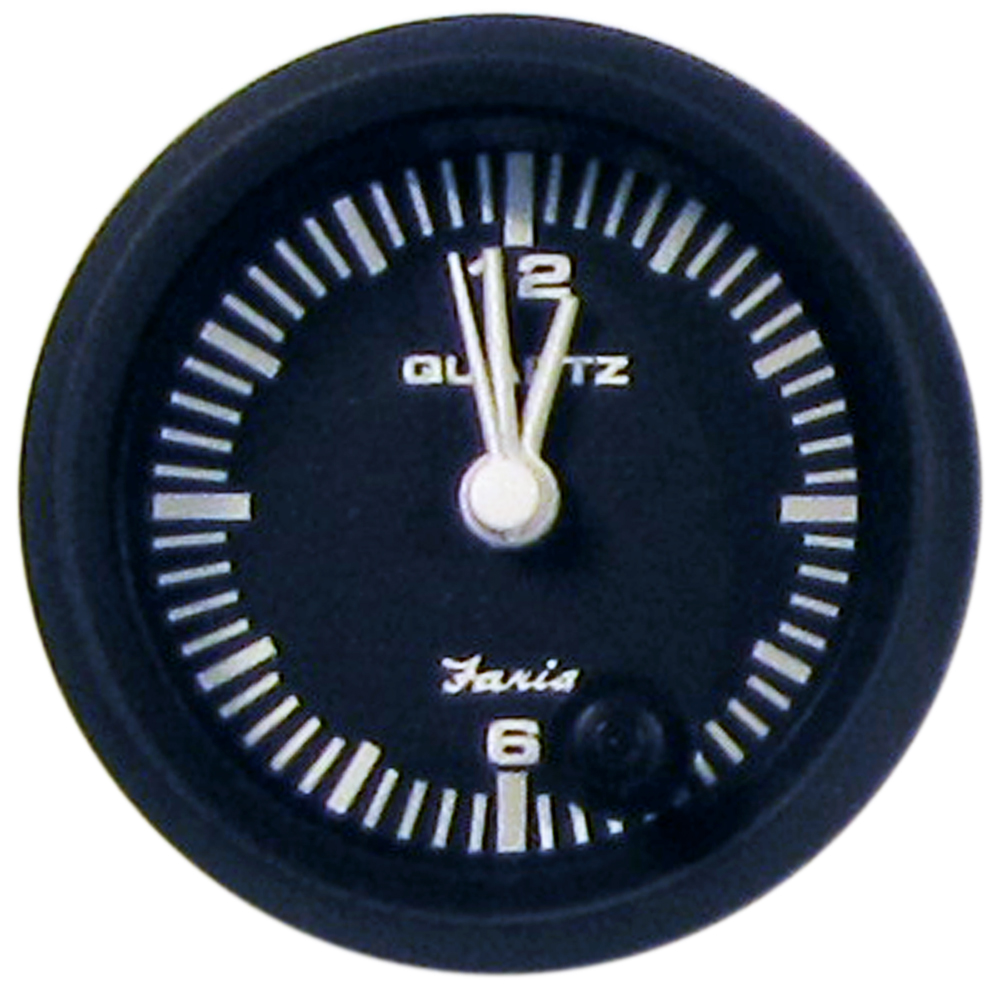image for Faria Euro Black 2″ Clock – Quartz (Analog)