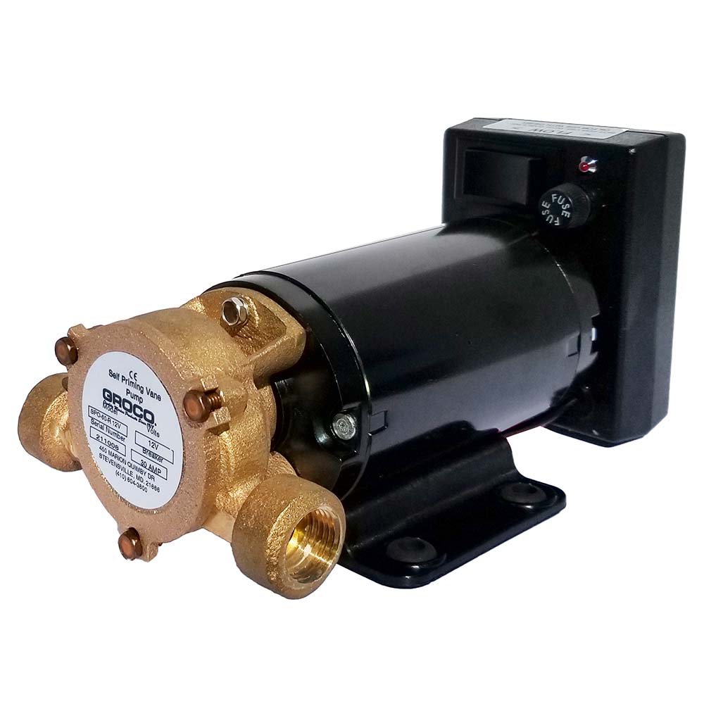 image for GROCO Heavy Duty Positive Displacement Reversing Vane Pump – 12V