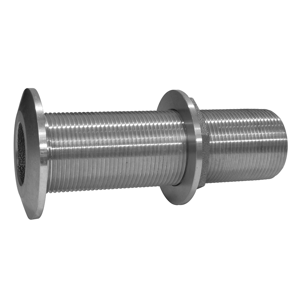 image for GROCO 1″ Stainless Steel Extra Long Thru-Hull Fitting w/Nut