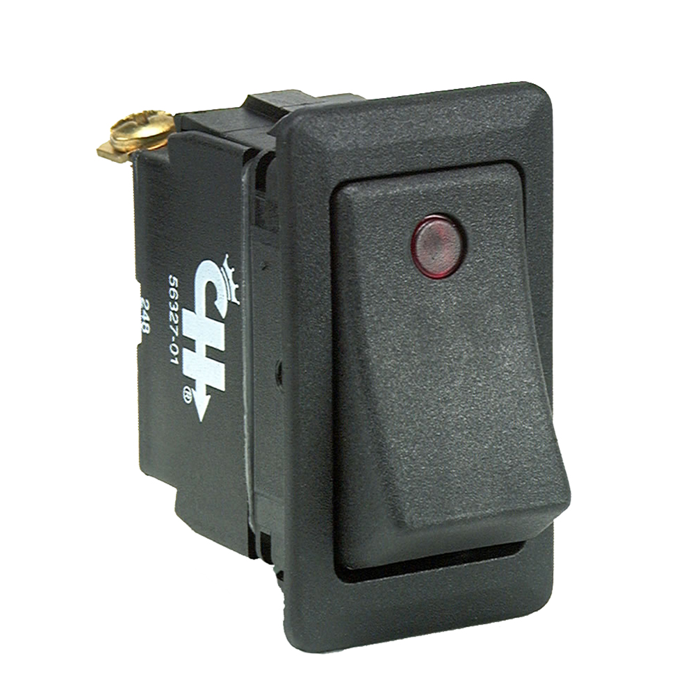 image for Cole Hersee Sealed Rocker Switch w/Small Round Pilot Lights SPST On-Off 3 Screw
