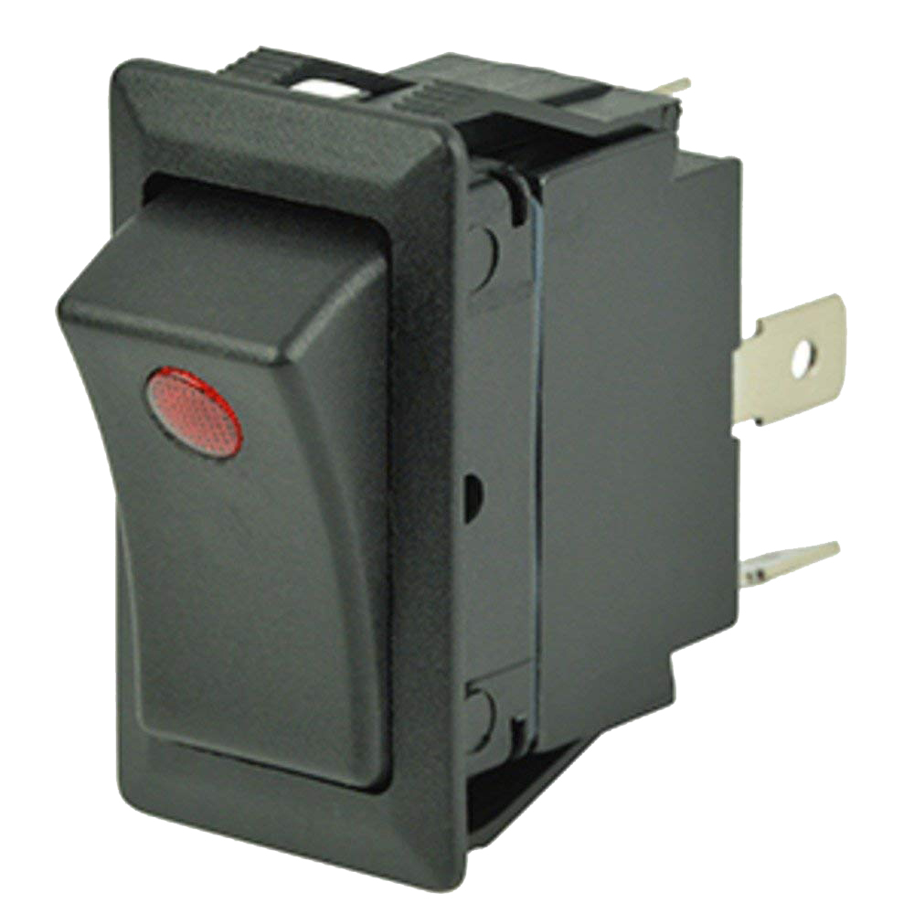 image for Cole Hersee Sealed Rocker Switch w/Small Round Pilot Lights SPST On-Off 3 Blade