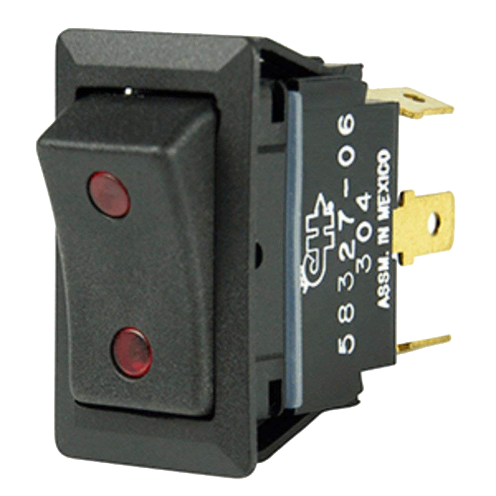 image for Cole Hersee Sealed Rocker Switch w/Small Round Pilot Lights SPDT On-Off-On 4 Blade