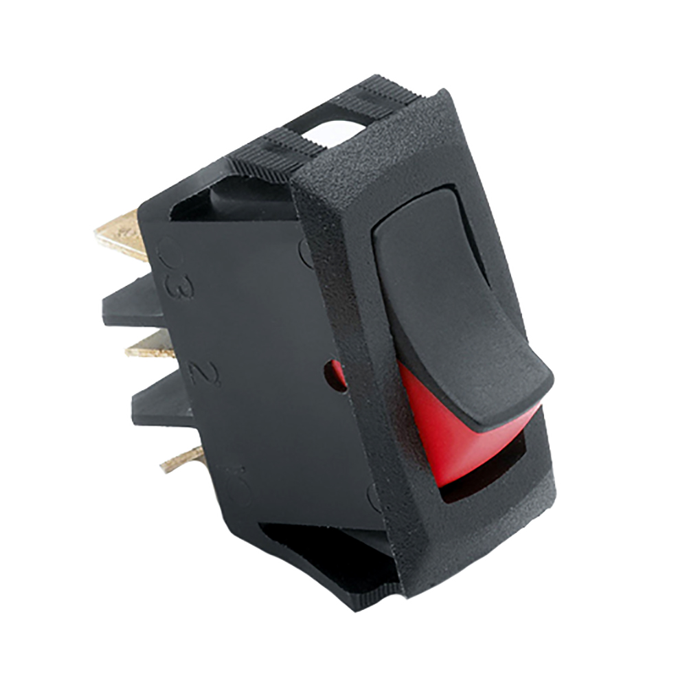 image for Cole Hersee Narrow Body Curved Rocker Switch SPST On-Off 3 Blade
