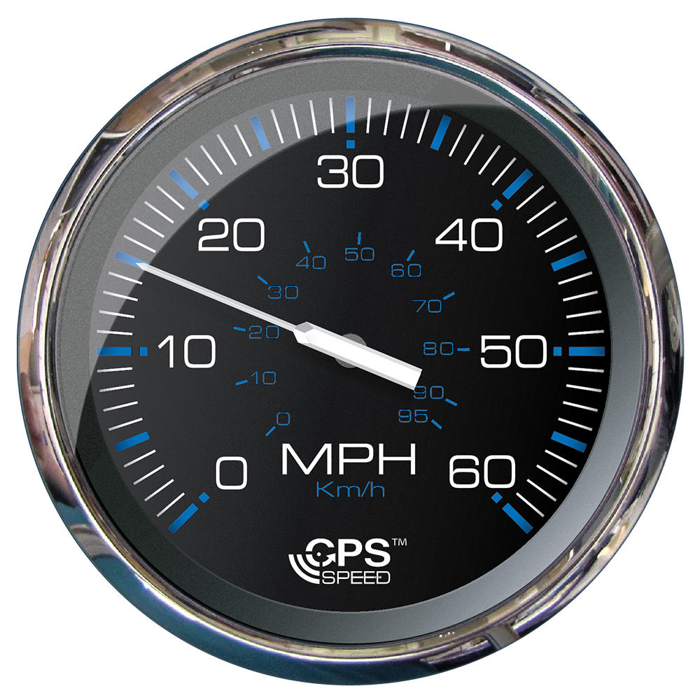 image for Faria Chesapeake Black 5″ Studded Speedometer – 60 MPH (GPS)