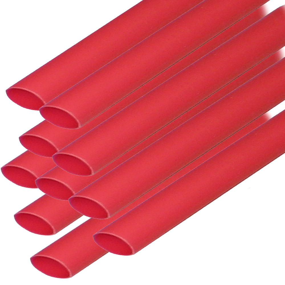 Ancor Heat Shrink Tubing 3/16&quot; x 6&quot; - Red - 10 Pieces CD-75531