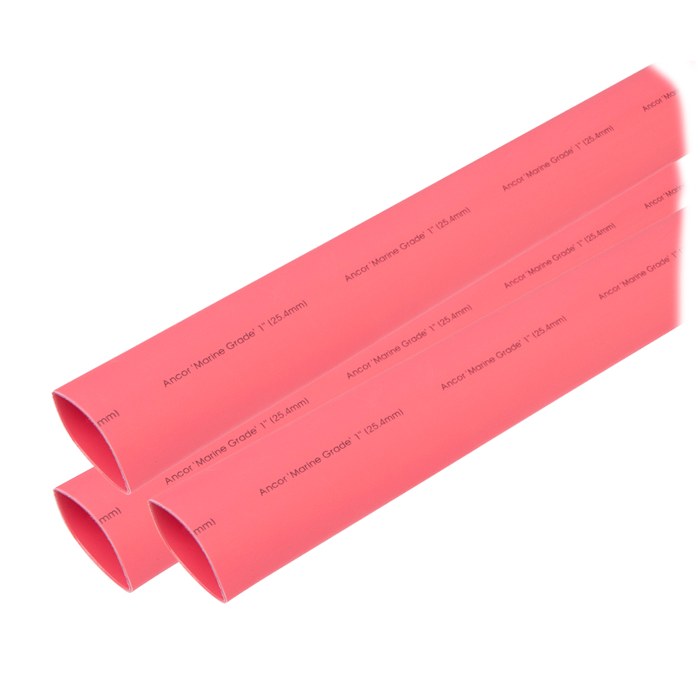 Ancor Heat Shrink Tubing 1&quot; x 3&quot; - Red - 3 Pieces CD-75541