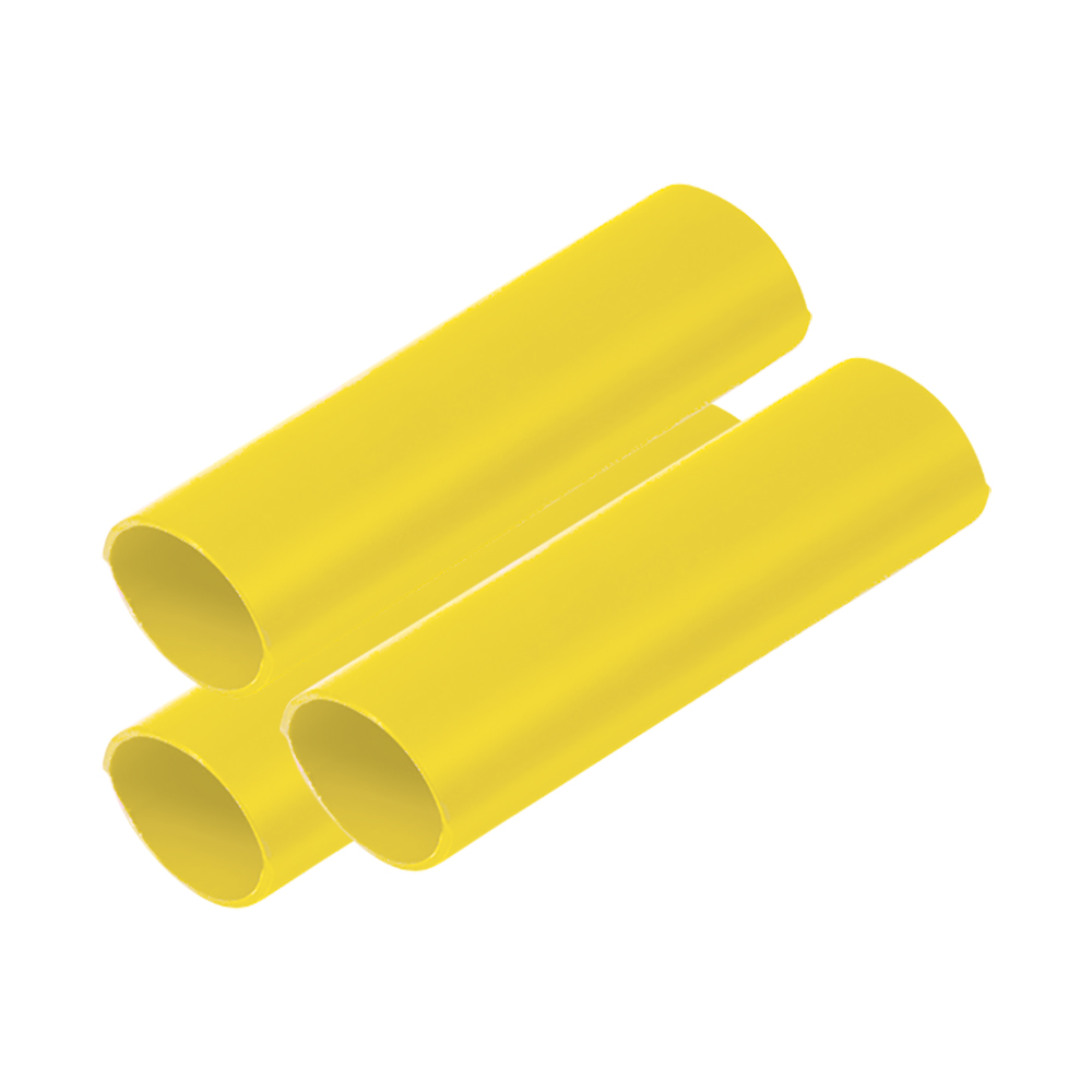 Ancor Battery Cable Adhesive Lined Heavy Wall Battery Cable Tubing (BCT) - 3/4&quot; x 3&quot; - Yellow - 3 Pieces CD-75547