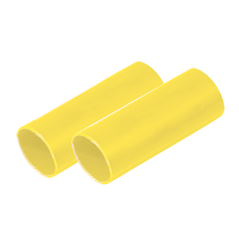 Ancor Battery Cable Adhesive Lined Heavy Wall Battery Cable Tubing (BCT) - 1&quot; x 12&quot; - Yellow - 2 Pieces CD-75558