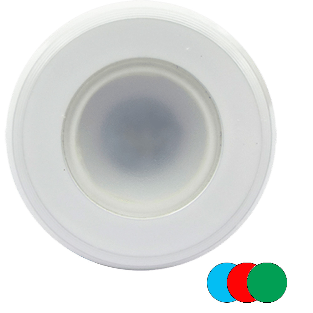 image for Shadow-Caster Color-Changing White, Blue & Red Dimmable – White Powder Coat Down Light