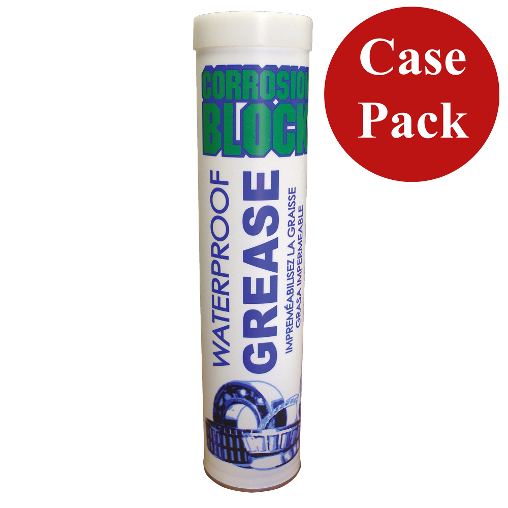 Corrosion Block High Performance Waterproof Grease - 14oz Cartridge - Non-Hazmat, Non-Flammable & Non-Toxic *Case of 10* - 25014CASE