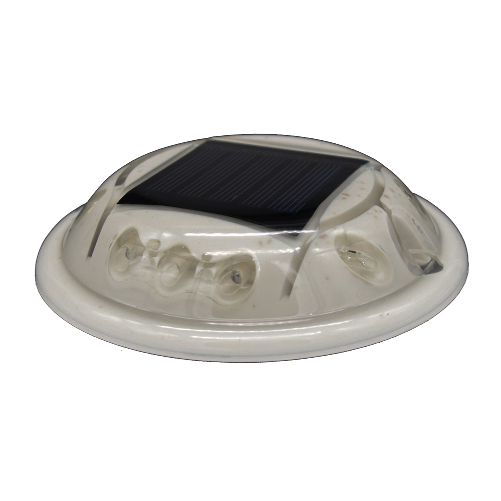 image for Hydro Glow C1B Round Solar Dock, Deck & Pathway Light – Blue