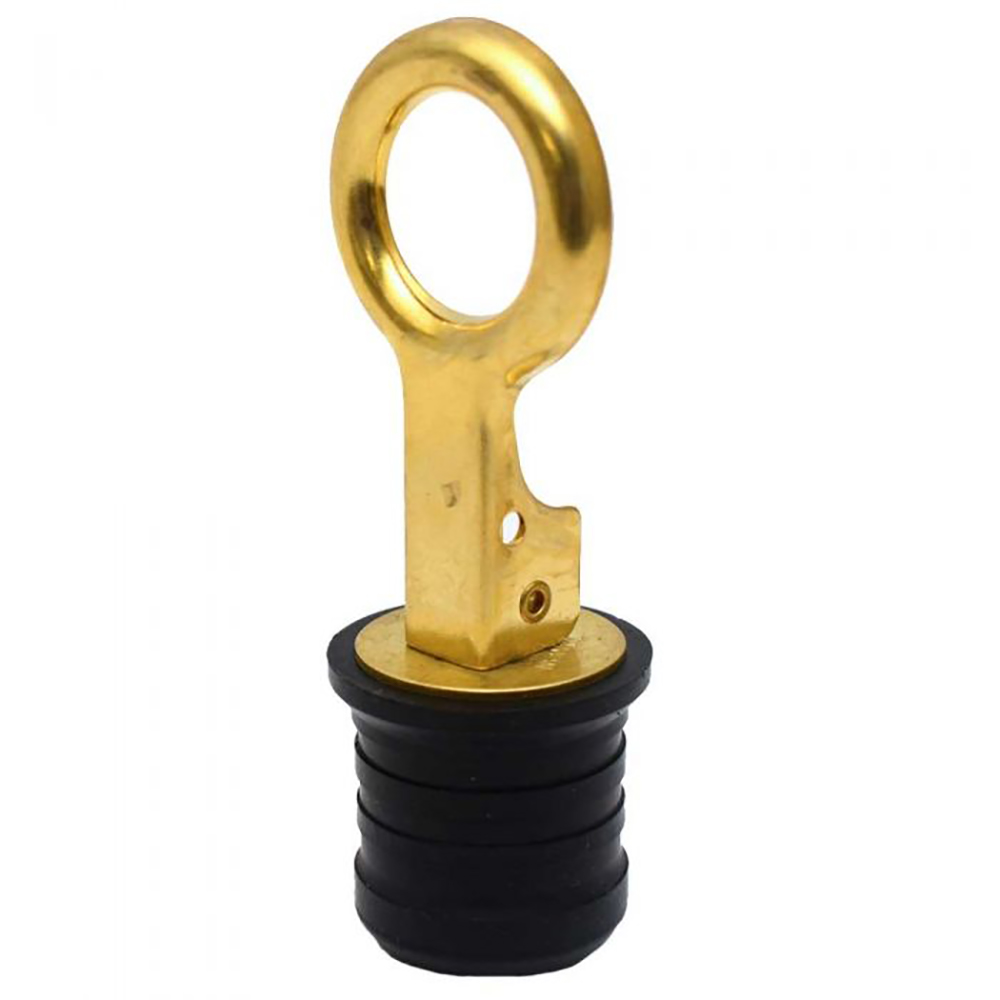 image for Sea-Dog Brass Snap Handle Drain Plug – 1-1/4″