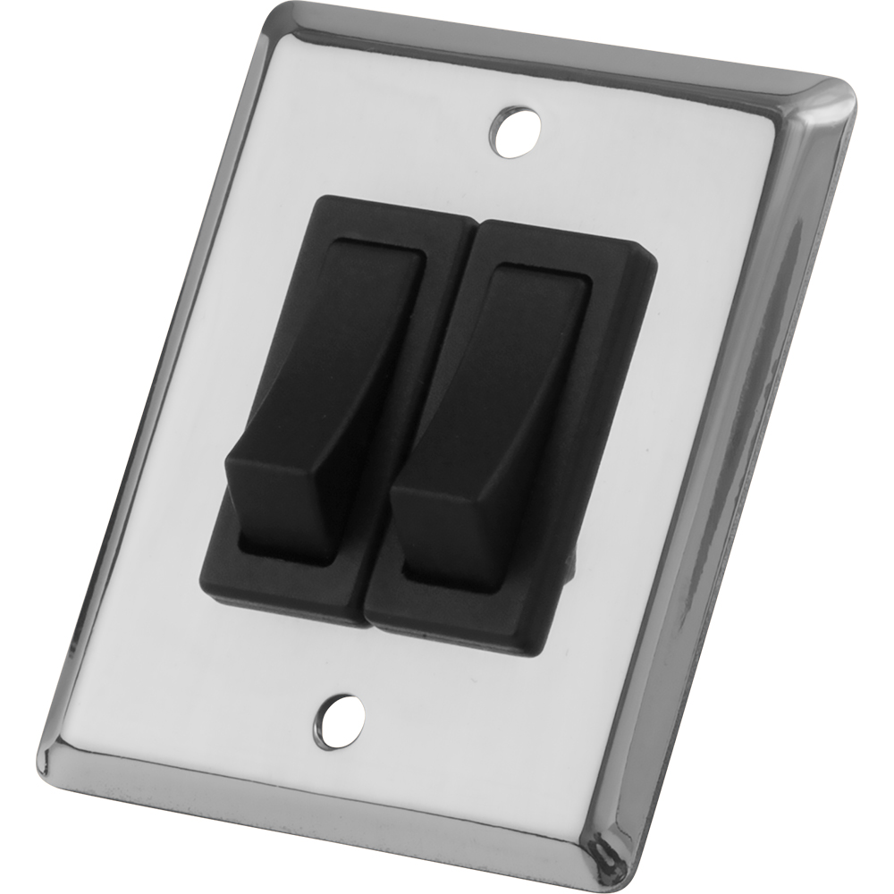 image for Sea-Dog Double Gang Wall Switch – Stainless Steel