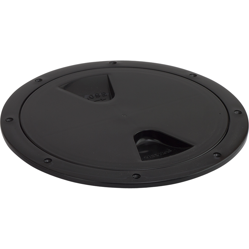 image for Sea-Dog Screw-Out Deck Plate – Black – 4″
