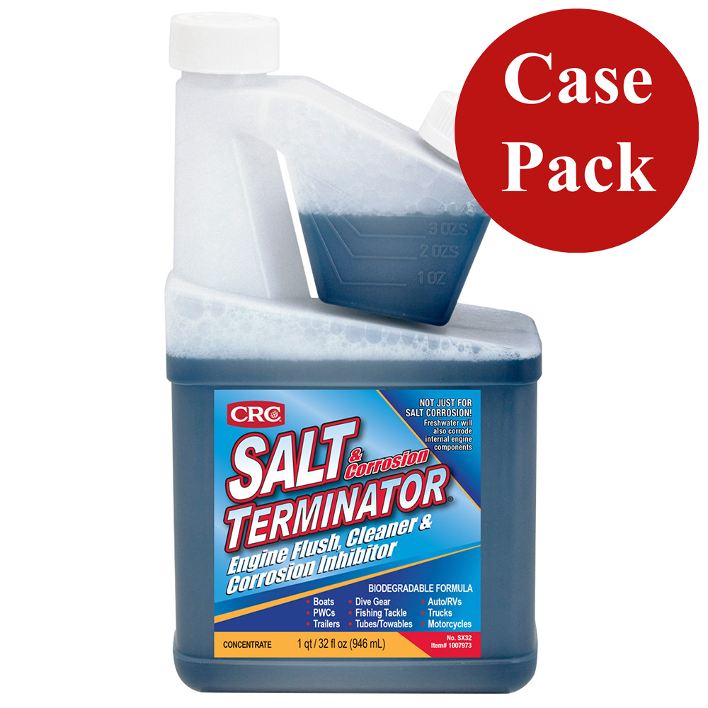 image for CRC SX32 Salt Terminator® Engine Flush, Cleaner & Corrosion Inhibitor – 32 FL Oz *Case of 7