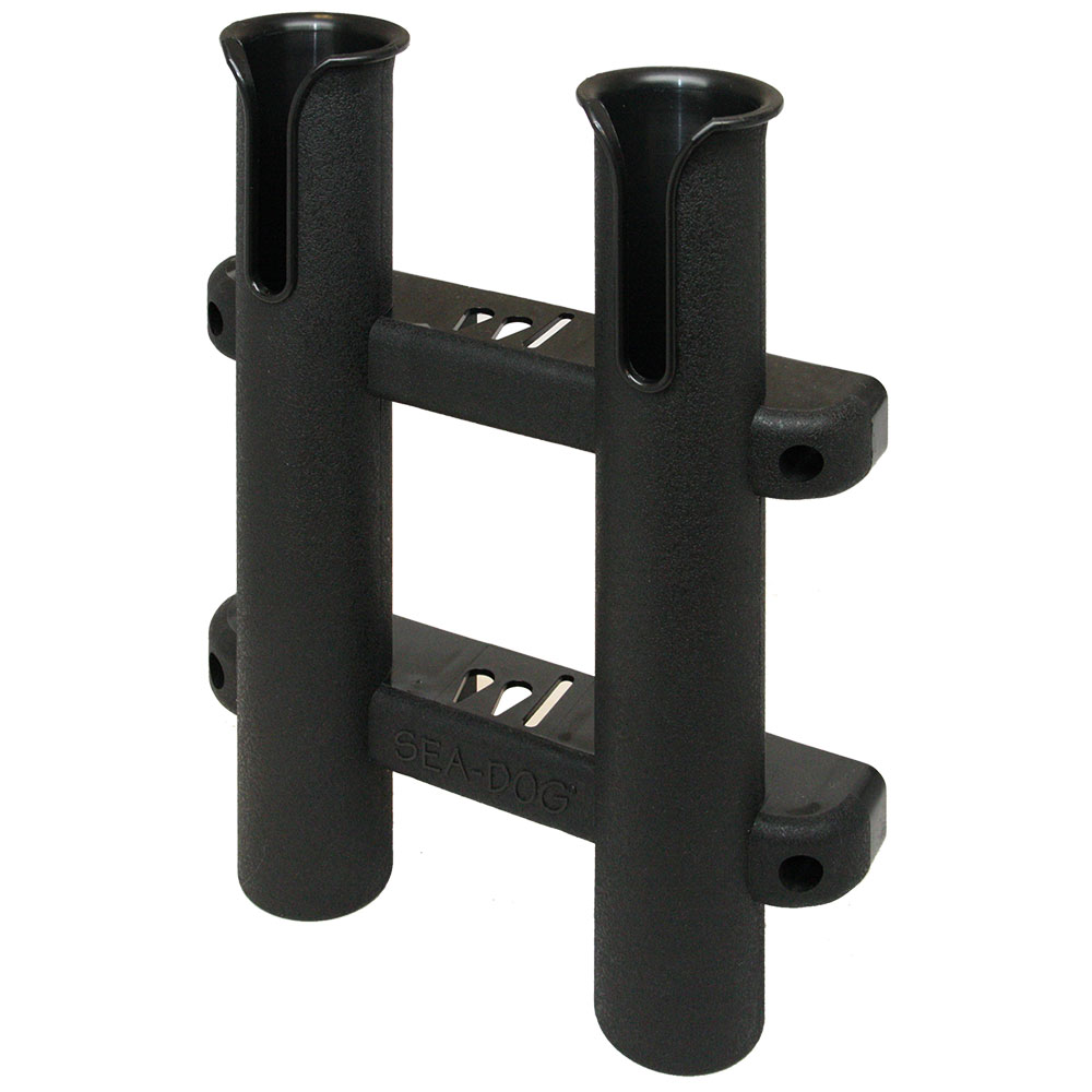 image for Sea-Dog Two Pole Side Mount Rod Storage Rack – Black
