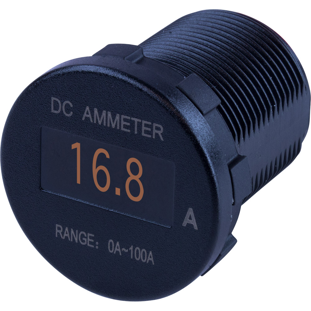 image for Sea-Dog Round OLED DC Amp Meter – 0 Amp-100 Amp