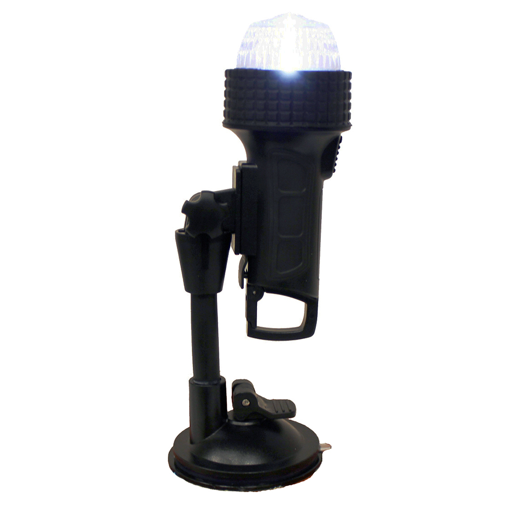 Aqua Signal Series 27 Portable All-Round Light w/24&quot; Pole C-Clamp, U-Bracket, Suction Cup &amp; Inflatable Adapter CD-78549